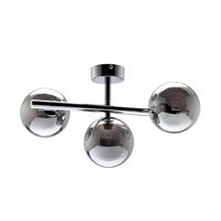 Loftowa lampa sufitowa Luna balls do salonu chrom przydymiona