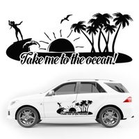 NAKLEJKA NA SAMOCHÓD palmy napis KAMPER przyczepę kempingową camper 100 cm