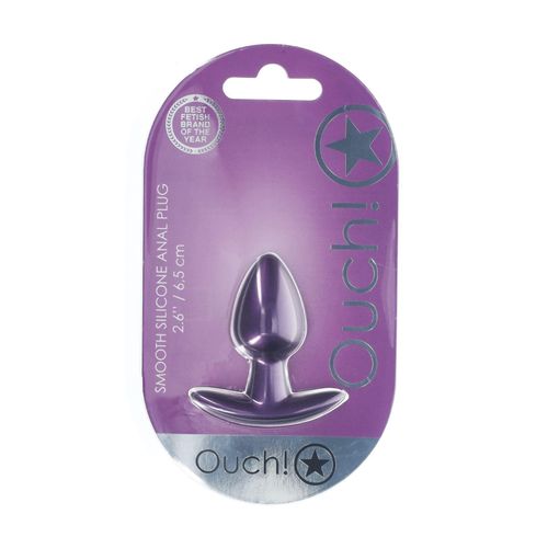 Smooth Silicone Anal Plug - Small - 2.6 / 6,5 Cm - Metallic Purple na Arena.pl