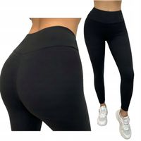 Klasyczne , Wygodne Getry Legginsy z wysokim stanem i szeroką gumką M/L