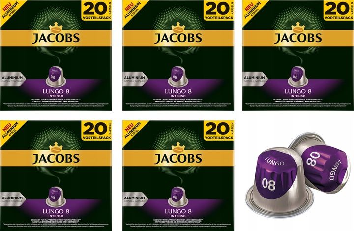 KAWA NESPRESSO JACOBS LUNGO INTENSO 100 kapsułek zdjęcie 1