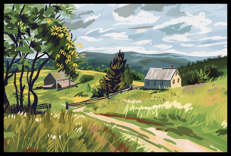 Plakat 60x40cm Bujna Wieś zdjęcie 2