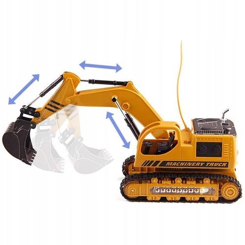 DUŻA KOPARKA ZDALNIE STEROWANA ŚWIATŁO LED PILOT RUCHOME RAMIĘ ŁYŻKA-METAL na Arena.pl