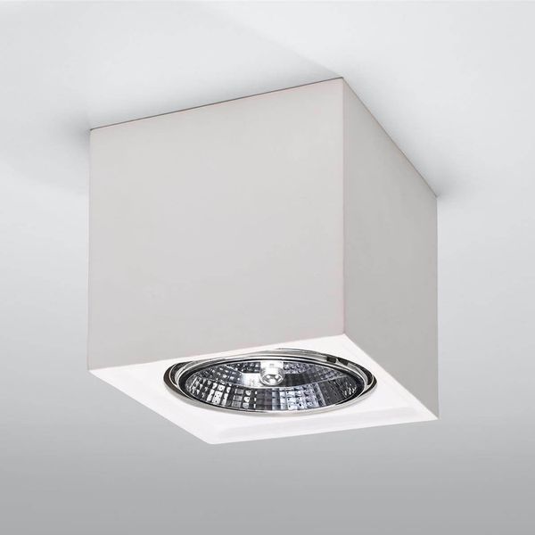 Minimalistyczny downlight ceramiczny SL.0850 kostka biała zdjęcie 2