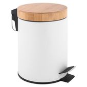 Łazienkowy kosz na śmieci śmietnik biały bambus 3l - Yoka