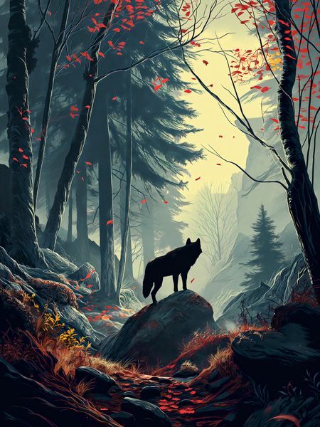 Plakat 60x80cm Leśne Echa zdjęcie 1