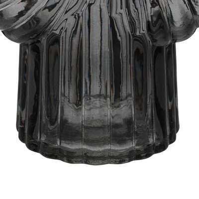 Wazon Shell szary szklany 32cm zdjęcie 3