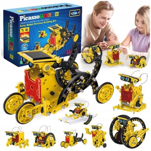 Robot solarny interaktywny 12w1 12 robotów zasilany słońcem edukacyjny na Arena.pl