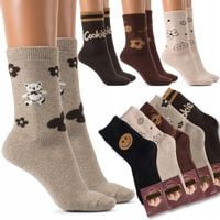 4x Skarpety damskie Wełniane TERMICZNE GRUBE ciepłe ANGORA JAKOŚĆ 39-42