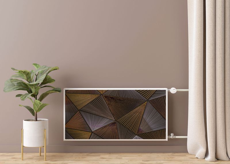 Osłona MAGNETYCZNA Grzejnika Abstrakcja Trójkąty Dekoracja 110cm x 60cm zdjęcie 7