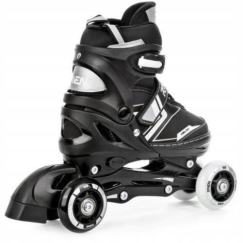 Rolki Łyżwy Wrotki 4w1 Regulowane RAVEN Helixi Black/Grey 34-37 Kółko LED na Arena.pl