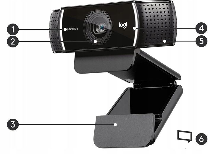 Logitech C922 Pro Strea m Webcam 960-001088 zdjęcie 5