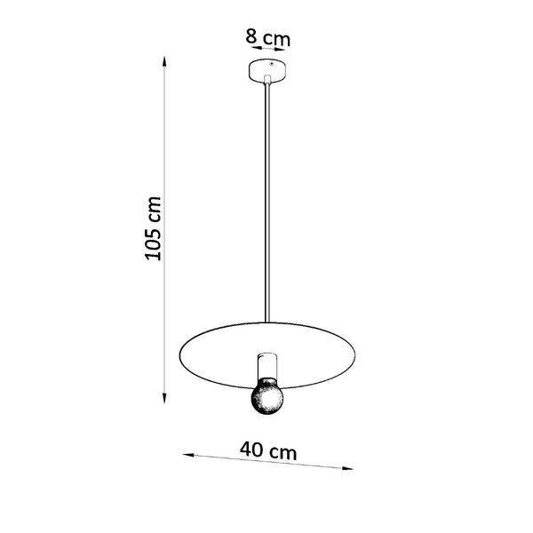 Lampa wisząca FLAVIO biała zdjęcie 4