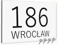 Tabliczka adresowa Aluminiowa Tablica adres posesji działki Biała 30x20