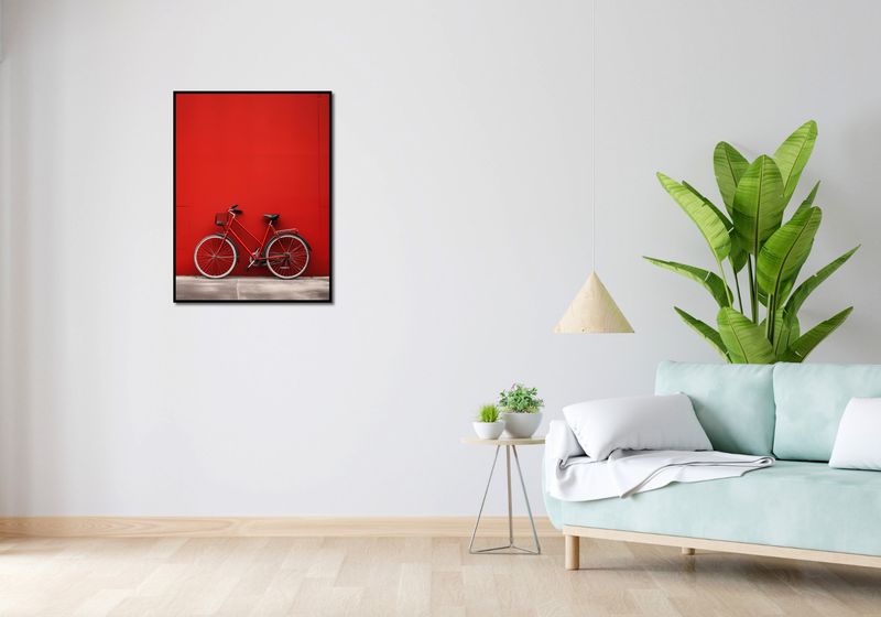Plakat 60x80cm Czerwony Rower zdjęcie 4