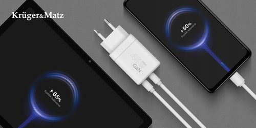 Szybka ładowarka sieciowa GAN 45W Power Delivery Quick Charge Kruger&Matz na Arena.pl