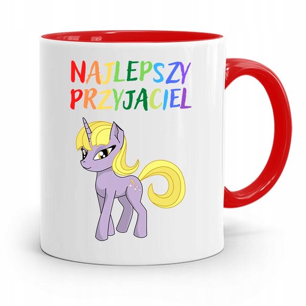 Kubek Czerwony Dla Dzieci Najlepszy Przyjaciel Z Nadrukiem Ze Zdjęciem zdjęcie 1