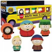 FIGURKI SOUTH PARK WINYLOWE 5PAK SCHOOL BUS CARTMAN STAN KENNY KYLE BUTTERS