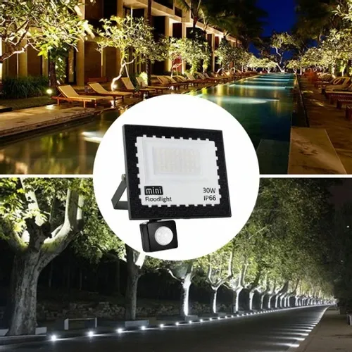 HALOGEN LED 30W NAŚWIETLACZ SLIM CZUJNIK RUCHU ZEWNĘTRZNY DO MAGAZYNU na Arena.pl