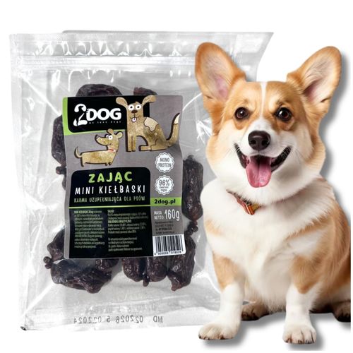 2Dog Mini Kiełbaski ZAJĄC 160 g na Arena.pl