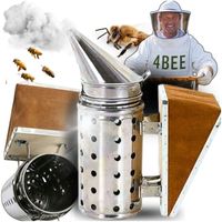 Podkurzacz do pszczół pszczeli NIERDZEWNY duży skórzany odymiacz pszczół