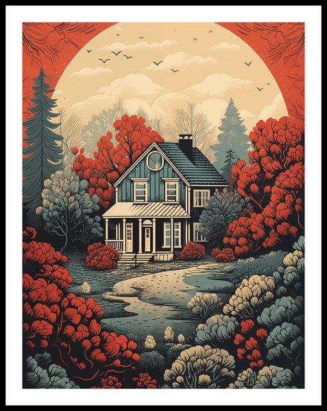 Plakat 50x65cm Idylla Rustykalna zdjęcie 3