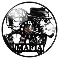 Zegar ścienny z płyty winylowej Mafia 378.14