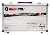 OTWORNICE DO METALU DREWNA WIERTŁA ZESTAW OTWORNIC BIMETALOWYCH BI-METAL 17