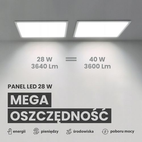PANEL LED OPRAWA Kaseton Plafon Armstrong 60x60 40W 3600 lm na Arena.pl