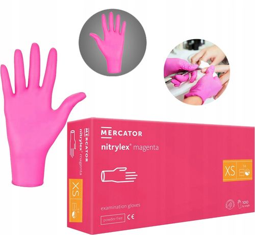 rękawice nitrylowe 100 szt. 6-xs nitrylex magenta na Arena.pl