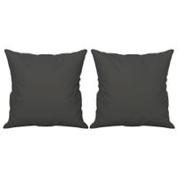 Poduszki ozdobne, 2 szt., ciemnoszary, 40x40 cm, mikrofibra
