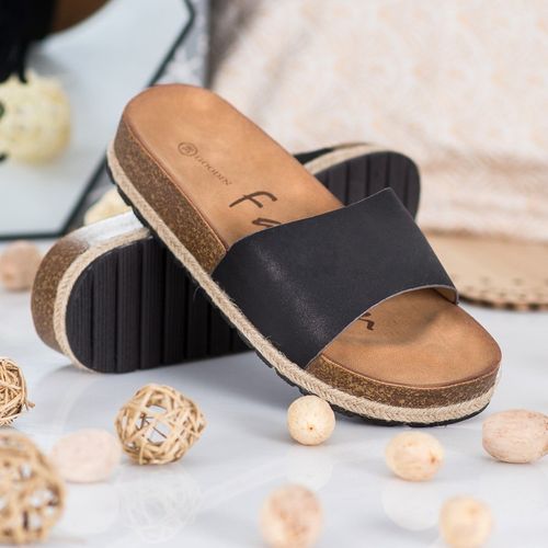 Modne Czarne Klapki r.41 na Arena.pl