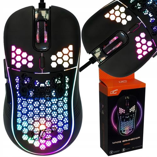 MYSZ MYSZKA GAMINGOWA PRZEWODOWA RGB USB 6400DPI KOMPUTEROWA OPTYCZNA na Arena.pl