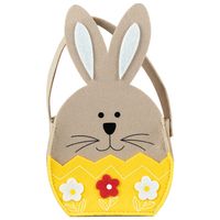 Koszyczek filcowy Wielkanocny Zajączek- żółty