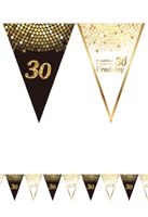 Baner flagi 30 urodziny, czarno-złoty