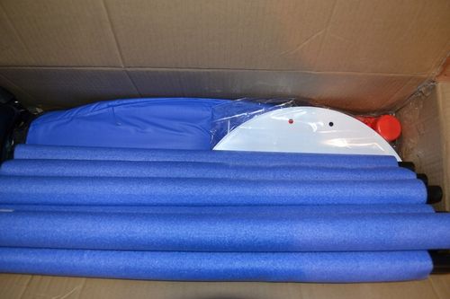 TRAMPOLINA OGRODOWA Z WYSOKĄ SIATKĄ I KOSZEM 145 CM Dla Dzieci na Arena.pl