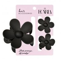 zestaw spinek do włosów klamer 3w1, kwiat xl + 2 szt. mini spinek sp436