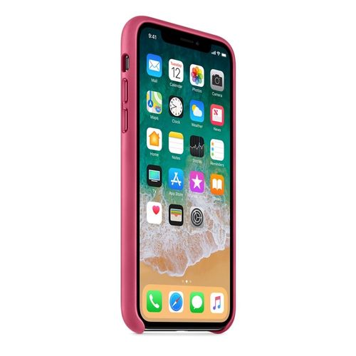 Apple iPhone X Leather Case - Pink Fuchsia na Arena.pl