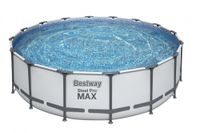 basen stelażowy steel pro max 488x122 szary 16ft bestway 5w1 + drabinka