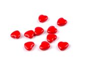 SERDUSZKA PLASTIK CZERWONE 12x13MM 4SZT