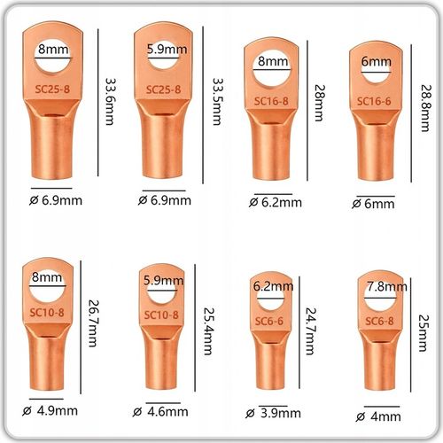 ZACISKARKA KABLI PRZEWODÓW PRASKA TULEJKI 6-50mm2 + 60 końcówek na Arena.pl