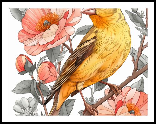 Plakat 65x50cm Wiosenny Śpiewaczek na Arena.pl