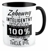 KUBEK czarny prezent MATURZYSTA TWOJE IMIĘ