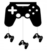 Ozdoba do pokoju firana młodzieżowa lambrekin PAD kontroler DLA GRACZA