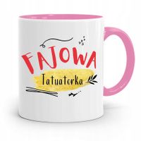 Dla Tatuażystki Tatuażysty Kubek Różowy Na Prezent Z Nadrukiem Ze Zdjęciem