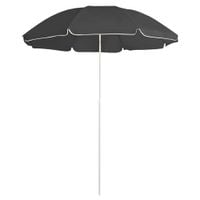 Parasol ogrodowy na stalowym słupku, antracytowy, 180 cm