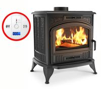 POLSKI Piec Żeliwny Kominek Wolnostojący Koza K6 fi130 8 kW + CZUJNIK CZADU