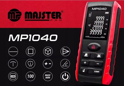 DALMIERZ LASEROWY 40M CYFROWY MIERNIK POZIOMICA LASEROWA MP1040 na Arena.pl