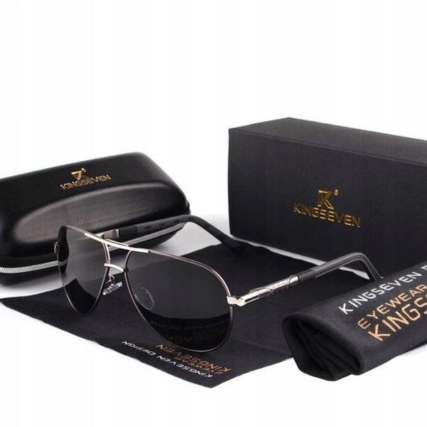 KingSeven Okulary przeciwsłoneczne pilotki zdjęcie 1