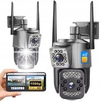 Zewnętrzna kamera Full HD dwa obiektywy 8MP na Kartę SIM 4G + Ethernet